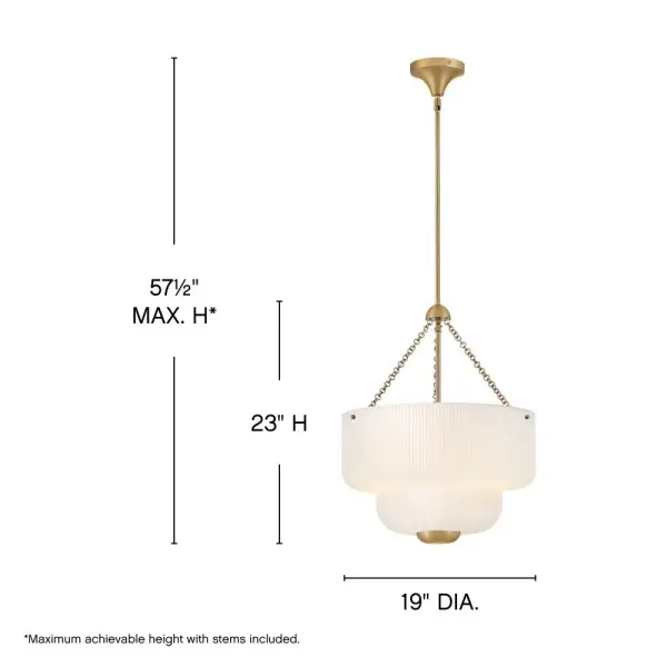 Adella LED Pendant in Lacquered Brass - Image 8