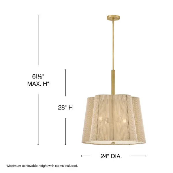 Sasha LED Chandelier in Lacquered Brass - Image 8