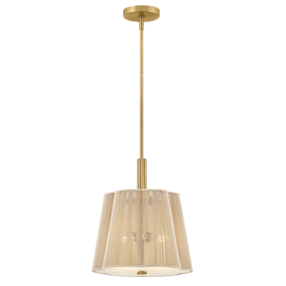 Sasha LED Pendant in Lacquered Brass