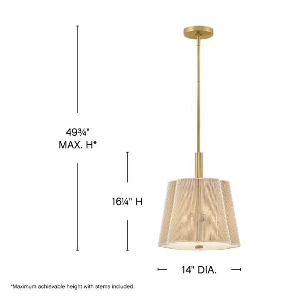 Sasha LED Pendant in Lacquered Brass - Image 8