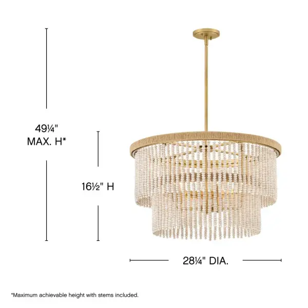 Indra LED Chandelier in Lacquered Brass - Image 11