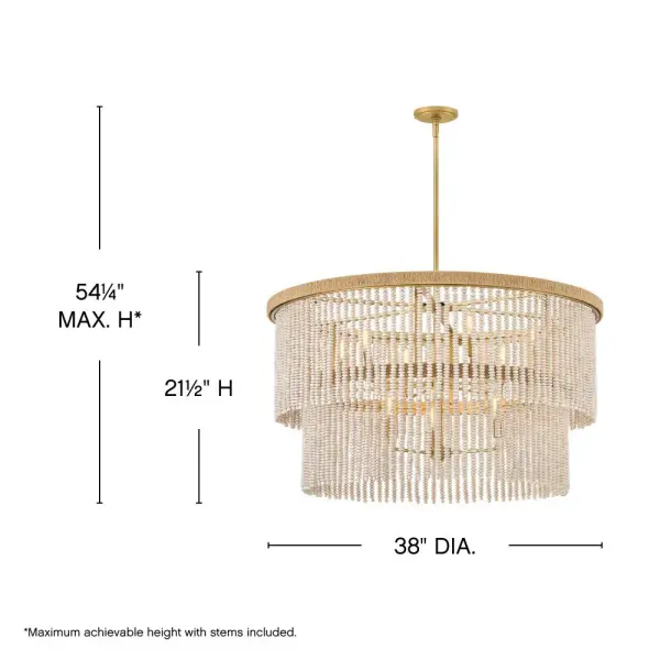 Indra LED Chandelier in Lacquered Brass - Image 9