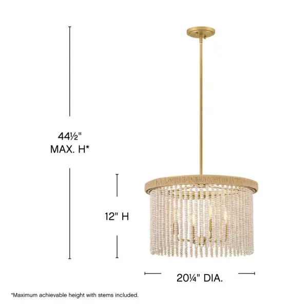 Indra LED Convertible Semi-Flush Mount in Lacquered Brass - Image 11