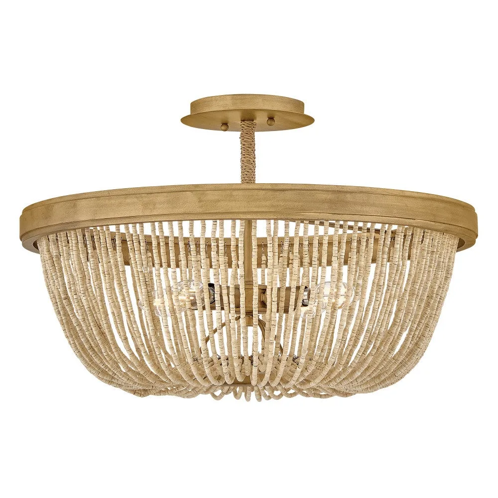 Tula LED Semi-Flush Mount in Burnished Gold