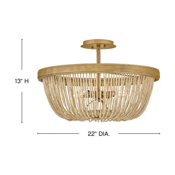 Tula LED Semi-Flush Mount in Burnished Gold - Image 8