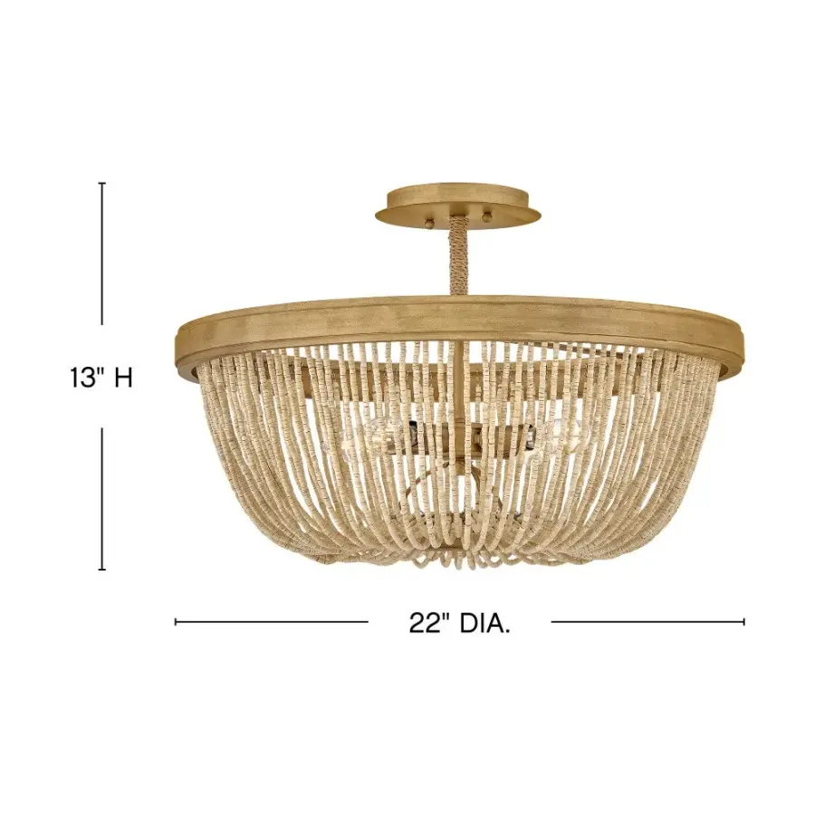 Tula LED Semi-Flush Mount in Burnished Gold - Image 8