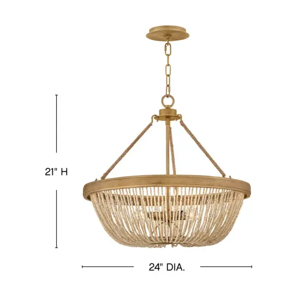 Tula LED Chandelier in Burnished Gold - Image 9