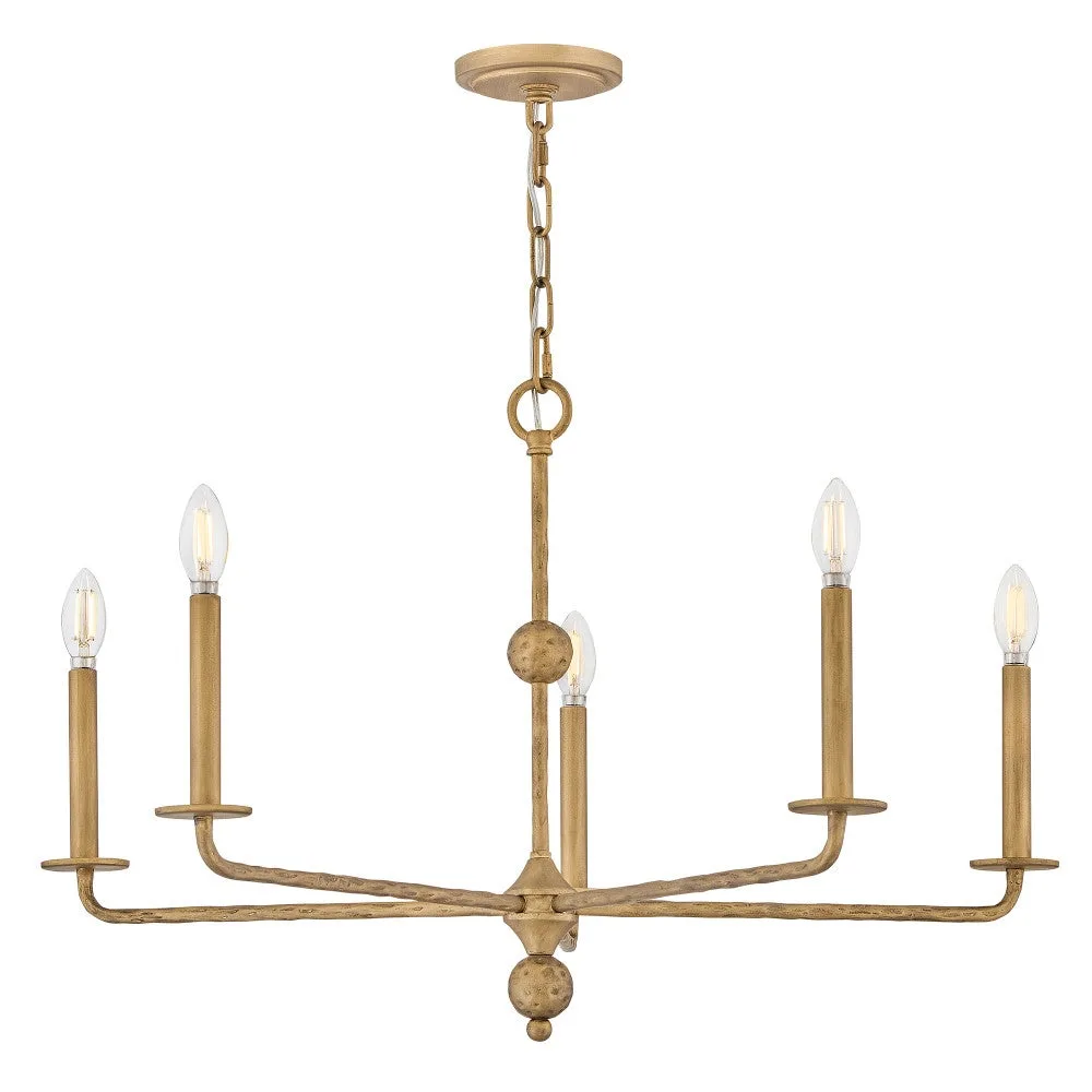Ansel LED Chandelier in Burnished Gold
