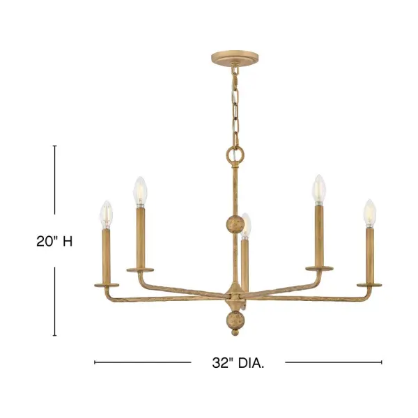 Ansel LED Chandelier in Burnished Gold - Image 7