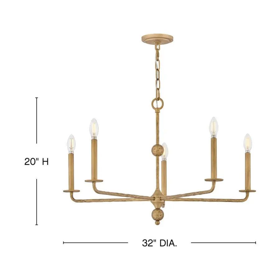 Ansel LED Chandelier in Burnished Gold - Image 7