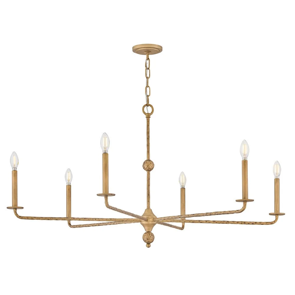 Ansel LED Chandelier in Burnished Gold
