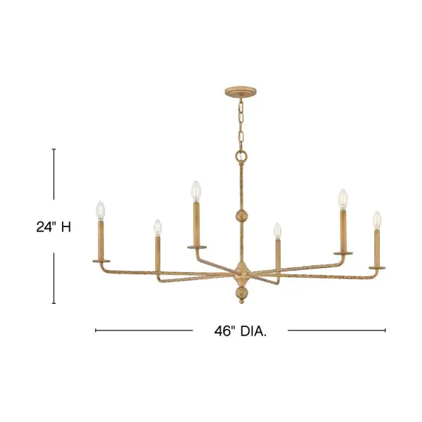 Ansel LED Chandelier in Burnished Gold - Image 7