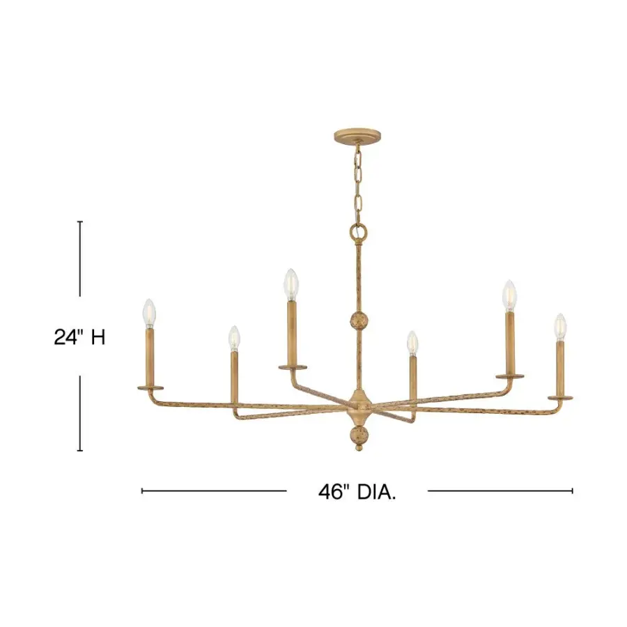 Ansel LED Chandelier in Burnished Gold - Image 7