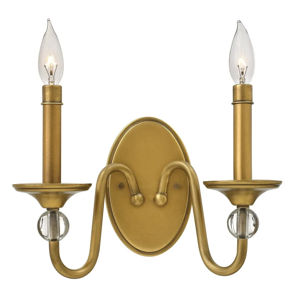Eleanor LED Wall Sconce in Heritage Brass