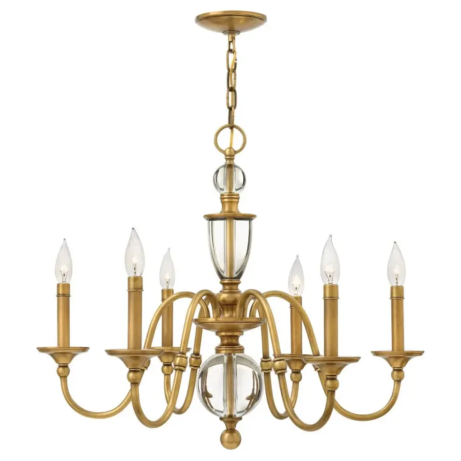 Eleanor LED Chandelier in Heritage Brass - Image 2