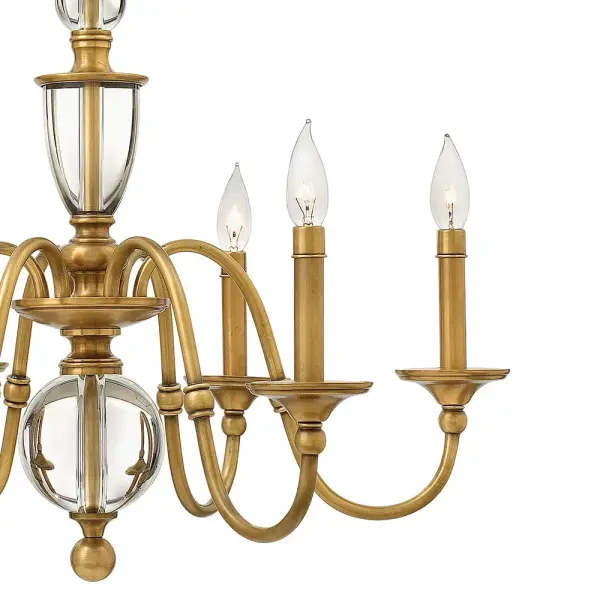 Eleanor LED Chandelier in Heritage Brass - Image 4