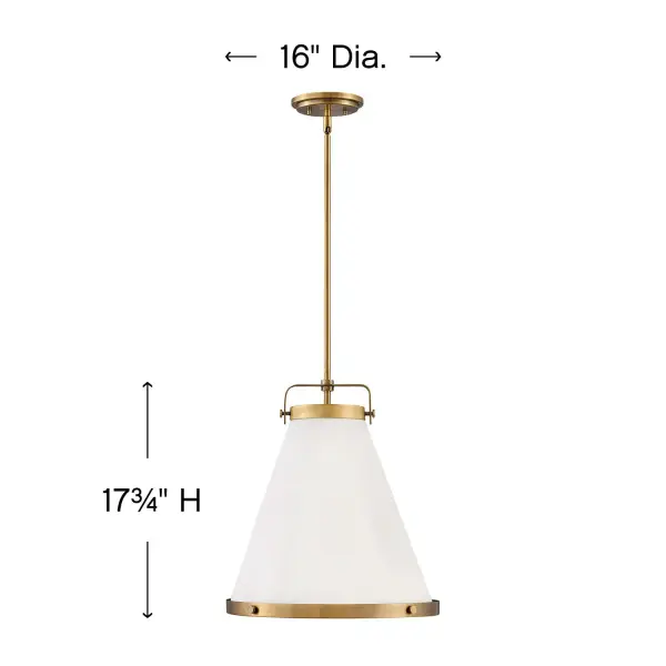 Lexi LED Pendant in Lacquered Brass - Image 4