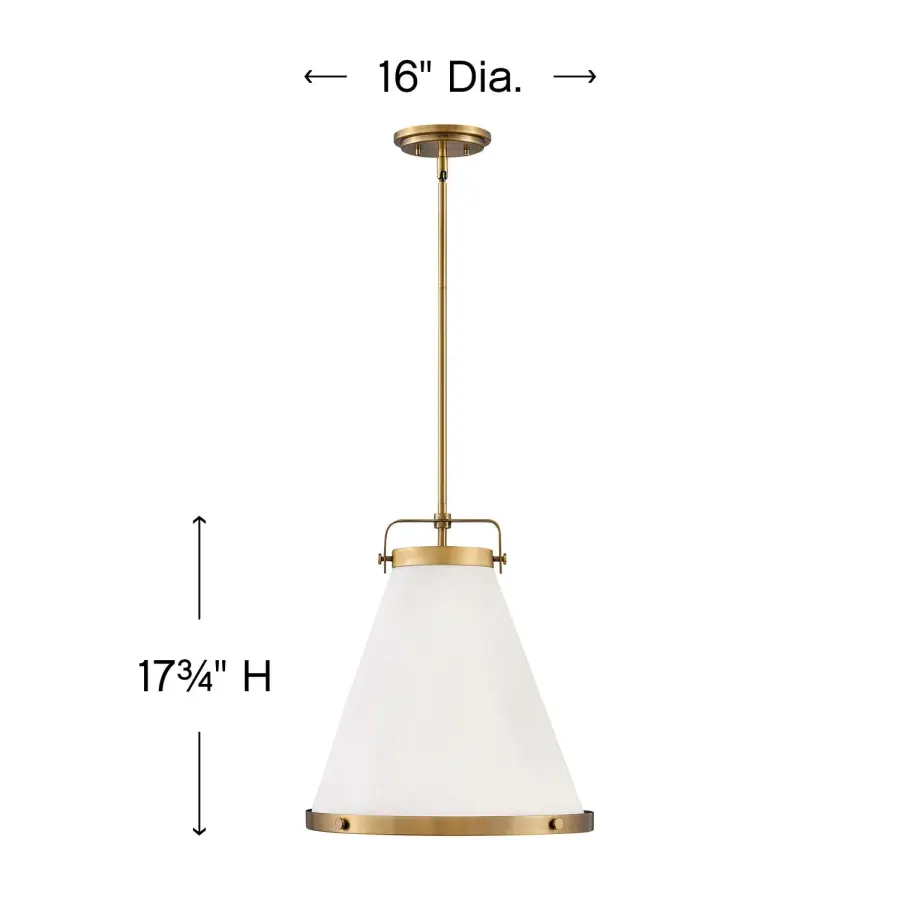 Lexi LED Pendant in Lacquered Brass - Image 4