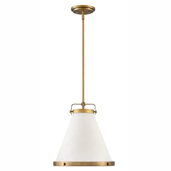Simple, purposeful details are what make Lexi an essential element to transitional or farmhouse décor. The off-white textured fabric shade is cut on the bias and banded on top and bottom in stunning rings with matching knobs, while a top strap ties the look together. A stem with swivel allows for easy rotation. Don't let the clean lines deceive, Lexi is purely upscale in design.