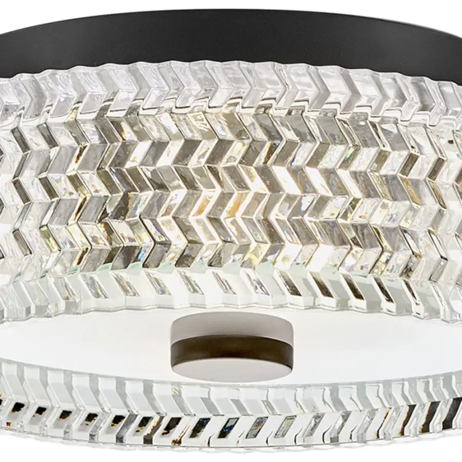 Elle LED Flush Mount in Black - Image 4