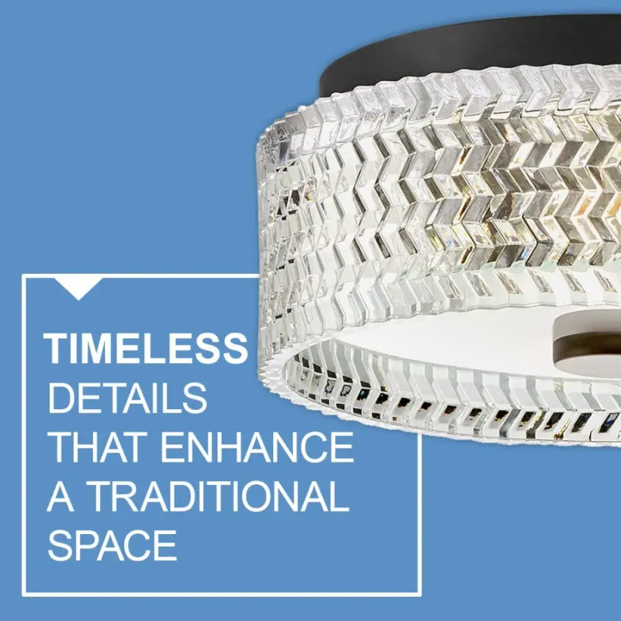 Elle LED Flush Mount in Black - Image 5