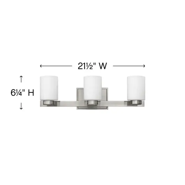 Miley’s chic design complements a variety of decors with its sleek lines and elegant glass shape. The cast stepped back plate and cast glass holders in Chrome or Brushed Nickel finishes add to its beauty. - alternate view