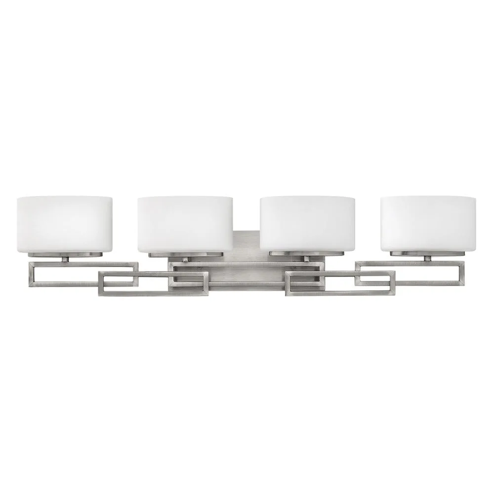 Lanza Four Light Vanity in Antique Nickel