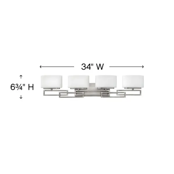 Lanza features contemporary styling with geometric patterns that are emphasized in Antique Nickel, Brushed Bronze and Buckeye Bronze finishes. The elongated oval, etched opal glass reinforces its sleek design. - alternate view