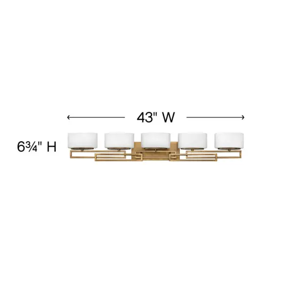 Lanza features contemporary styling with geometric patterns that are emphasized in Antique Nickel, Brushed Bronze and Buckeye Bronze finishes. The elongated oval, etched opal glass reinforces its sleek design. - alternate view