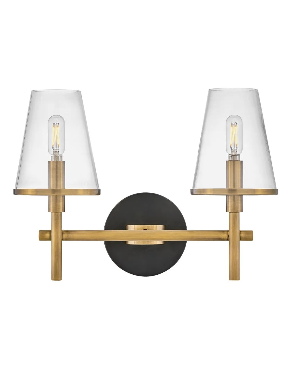 Marten 2-Light LED Vanity in Heritage Brass