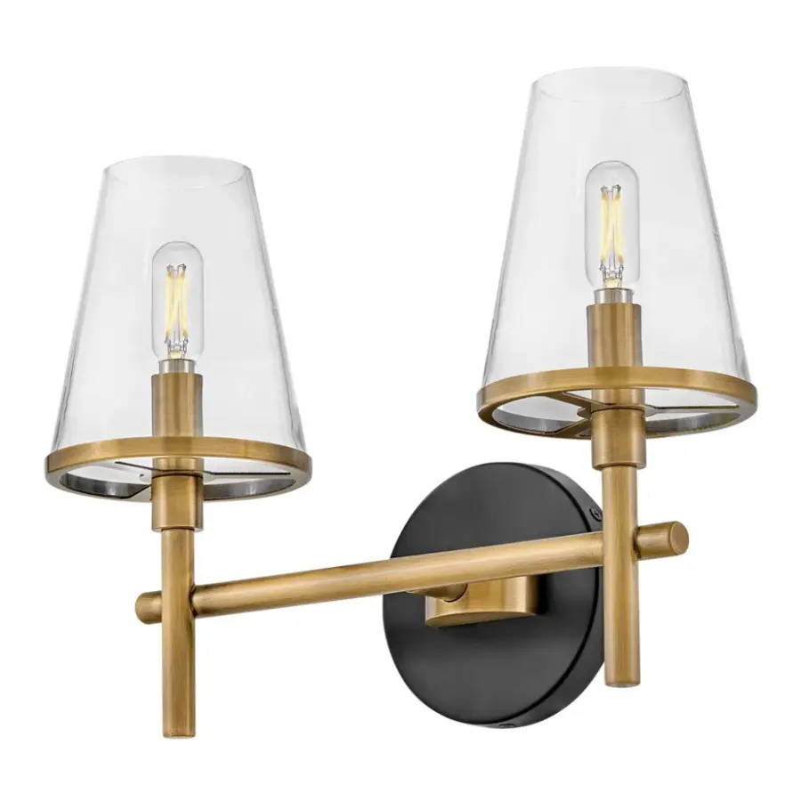 Marten 2-Light LED Vanity in Heritage Brass - Image 3
