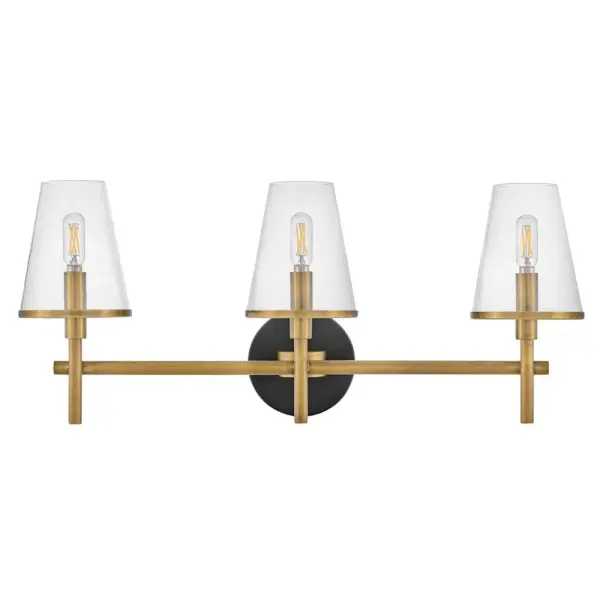 Marten 3-Light LED Vanity in Heritage Brass - Image 3