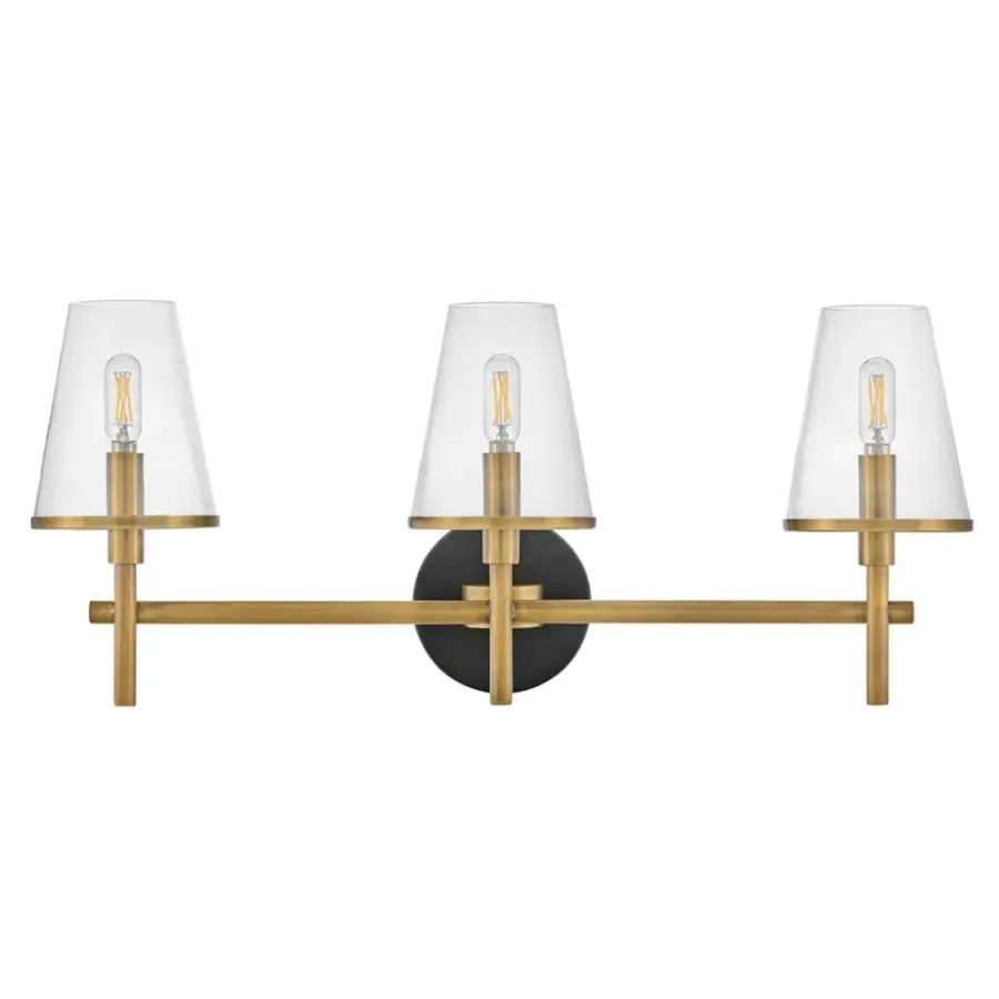 Marten 3-Light LED Vanity in Heritage Brass - Image 3