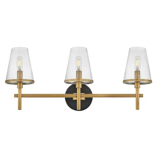 Marten 3-Light LED Vanity in Heritage Brass - Image 4