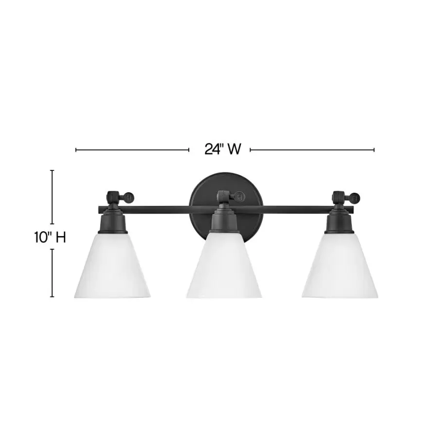 Medium Adjustable Three Light Vanity - Image 2