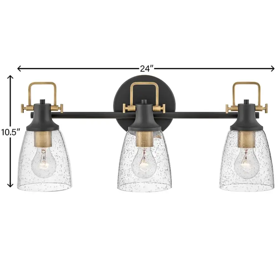 Easton 3-Light LED Vanity in Black - Image 9