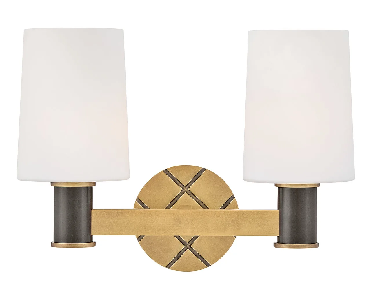 Declan LED Vanity Light in Heritage Brass