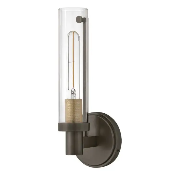 The Vaughn LED Wall Sconce delivers industrial style with modern efficiency. Its diamond knurled sockets and clear glass shades create visual interest while the streamlined 5-inch profile fits tight spaces beautifully. - alternate view