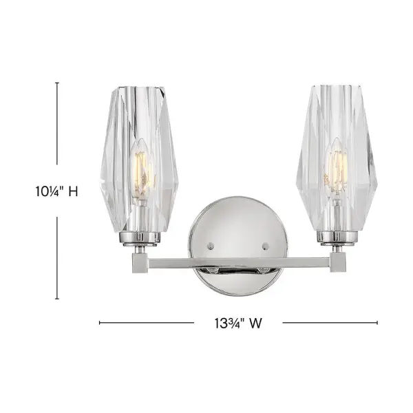Ana LED Vanity Light in Polished Nickel - Image 2