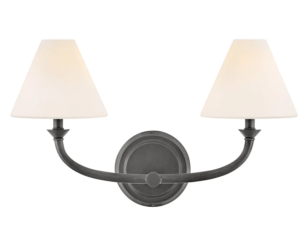 Greta 2-Light LED Vanity in Blackened Brass