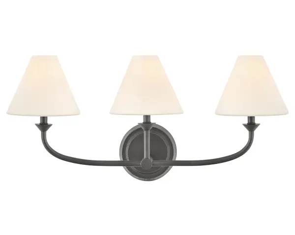 Inspired by traditional lighting styles, Greta complements its slim, contemporary silhouette with timeless details and classic finishes. Tapered, etched opal glass shades softly diffuse light, filling your space with a warm ambiance.