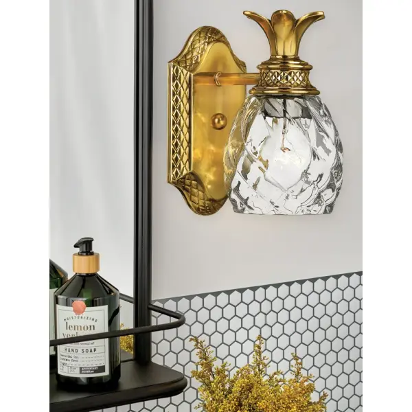 Plantation LED Vanity Light in Burnished Brass - Image 6