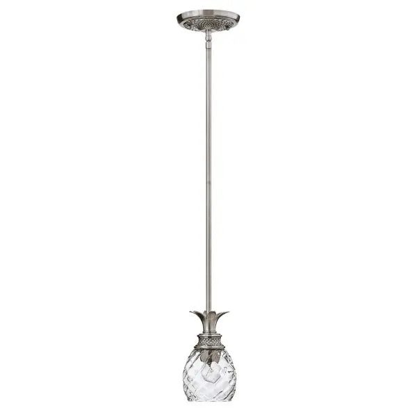 The Plantation mini pendant combines ornate traditional styling with contemporary LED technology. Its signature pineapple-shaped design and elaborate cast detailing create sophisticated charm perfect for intimate spaces.
