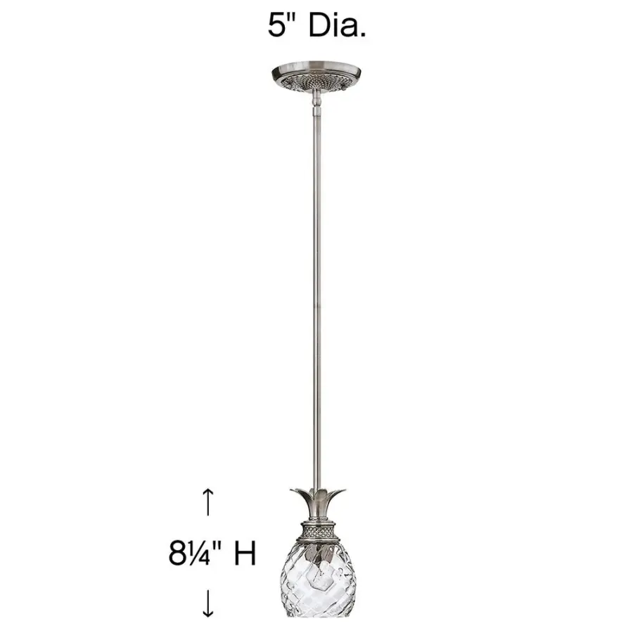 Plantation LED Mini Pendant in Polished Antique Nickel - Image 2