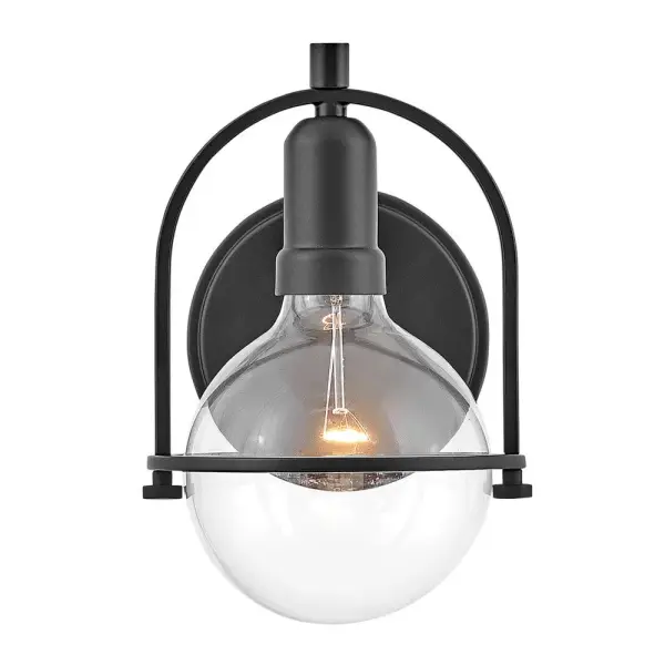 Chic and elegant, Somerset exudes a quiet and precise sophistication, subtly fusing modern design with vintage appeal. A streamlined metal yoke and ring are accented by understated turned metal knobs, complementing warm illumination with an authentic edge. - alternate view