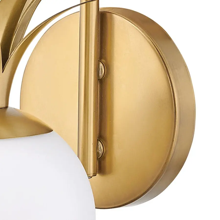 Palma LED Vanity Light in Heritage Brass - Image 4