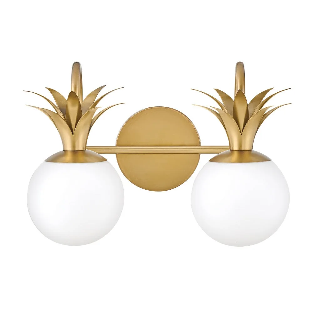Palma LED Vanity Light in Heritage Brass