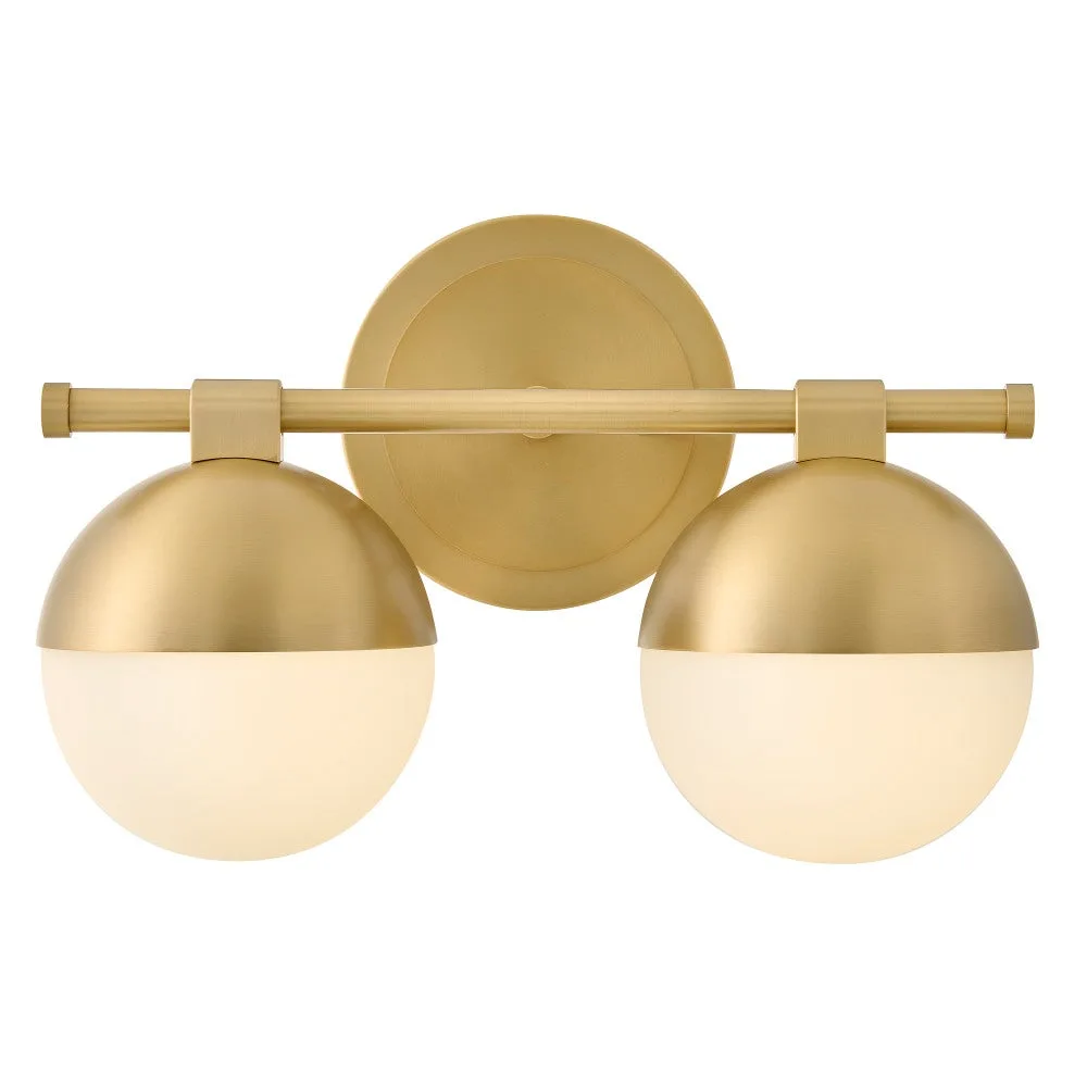 Bowie LED Vanity Light in Lacquered Brass