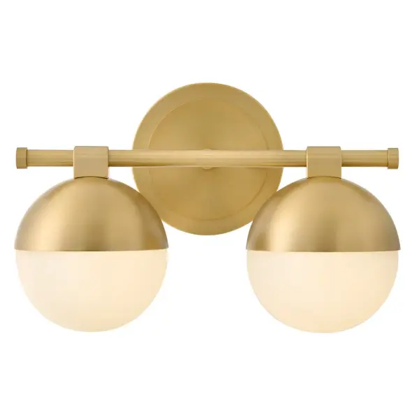 The Bowie LED Vanity seamlessly blends traditional and modern aesthetics with its etched opal glass globes and refined lacquered brass finish. Energy-efficient LED technology and dimmable functionality make it both beautiful and practical.