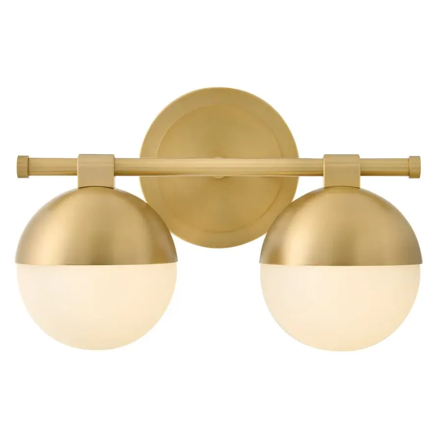Bowie LED Vanity Light in Lacquered Brass - Image 1
